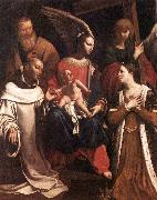 Francois Gerard Holy Family with St Bruno and St Helena oil